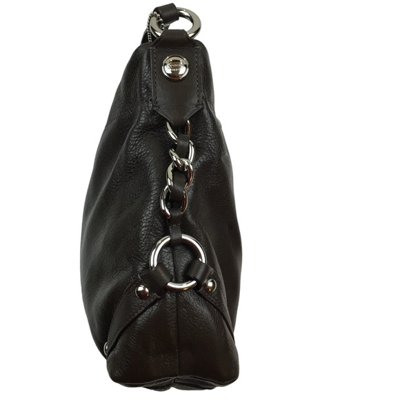 Coach Carly Brown Leather Shoulder Bag F1073-F15251 - Picture 4 of 10